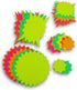 JOT Neon Starbursts Cutouts Bulletin Board Accent Shapes Classroom Decor Yellow Green Pink 30 Count