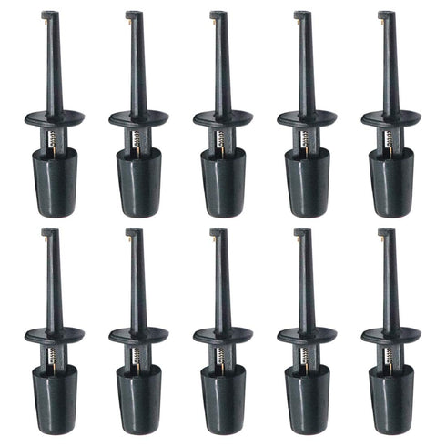 10 Pcs Black Mini Grabber Test Probe, Single Hook Clip for Multimeter Wire Lead