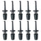 10 Pcs Black Mini Grabber Test Probe, Single Hook Clip for Multimeter Wire Lead