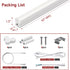 4-Pack 4FT, 20W, 6500K 2200LM, T5 LED Shop Lights Linkable Utility Fixtures for Under-Cabinet Lighting, Kitchen