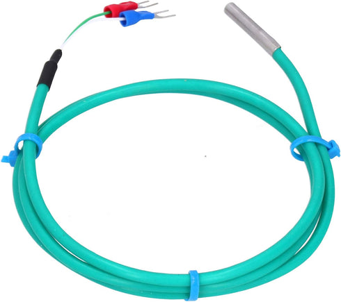 K Type Thermocouple, Waterproof Silicone Temperature Sensor with Soft Cable, Green 5x30mm Stainless Steel Probe