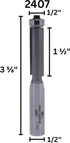 Whiteside Router Bits 2407 1/2-Inch 1-1/2-Inch Flush Trim Bit with Cutting Diameter and Cutting Leng