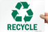 SmartSign U1-1028-ND Adhesive Vinyl Label, "Recycle" with Graphic, 10" high x 14" wide, Green on White