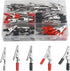 WMYCONGCONG 120 PCS Metal Alligator Clips, Electrical Test Clamps Assortment Kit with Plastic Hands, Red Black