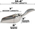 LEMONSODA Stainless Steel Utility Ice Scoop - 16 Ounces, Rustproof Metal for Bar, Ice, Flour, Coffee, Containers