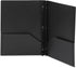 Smead Poly Two-Pocket Folder, Tang-Style Fastener, Letter Size, Black, 25 per Box