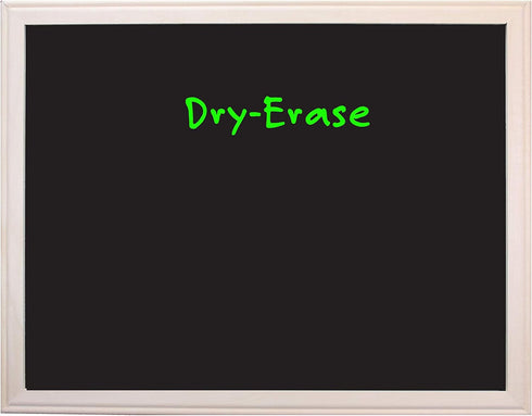 Flipside Products 18" x 24" Black Wood Framed Dry Erase Board, Hangable for Home, Office, Classroom Use