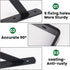 10 Pack L8 6" 90 CONNOO x H Heavy Duty Shelf Brackets Black Thickness Metal Shelves Supports Degree Wall Mount Angle L
