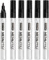 ZEYAR Permanent Markers, Bullet Tip, Waterproof Quick Drying Ink - Great on Plastic, Wood, Stone, Metal (6 Black)