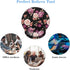 WAVEYU Mouse Pad with Wrist Support, Cute Designed Non-Slip Rubber Base Mousepad for Laptop, Black Flower