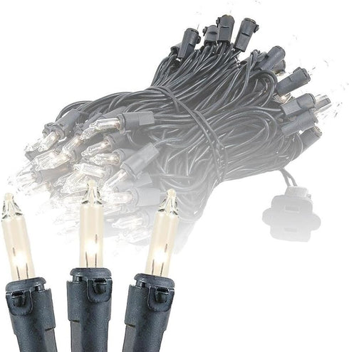 Novelty Lights 34 Feet 100 Bulbs Traditional Incandescent Mini Lights, Clear on
