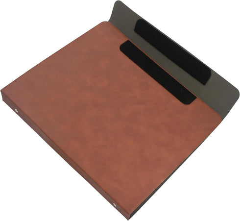 Binder Portfolio Organizer Case with 3-Ring Binder, Padfolio, Clipboard, Color File Folders (Brown, Standard)