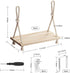 YOYUTOX 2 Pack 11.8" Fabric Wall Cubicle Shelf, Wooden Hanging Cubicle Shelf Organizer with Hooks, Dual Mounting
