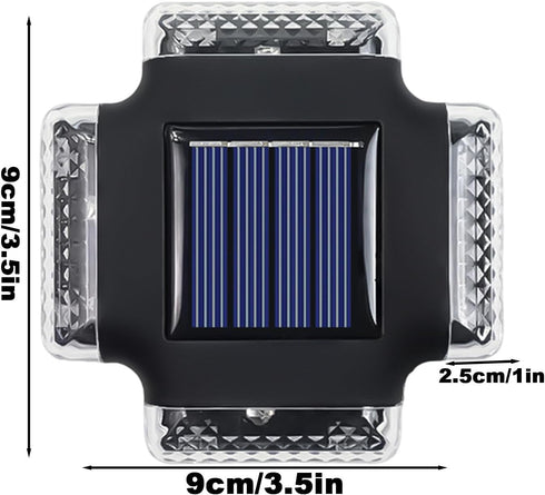 Genrico Outdoor LED Solar Wall Lamps,Decoration Lamps - Solar Fence Light | For Use In Patio Porch Garden Backyard