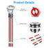 Linkstyle 19mm Latching Push Button Switch, 12V Metal Self Locking SPST ON-Off with Wiring Harness & Red Light (5Pcs)