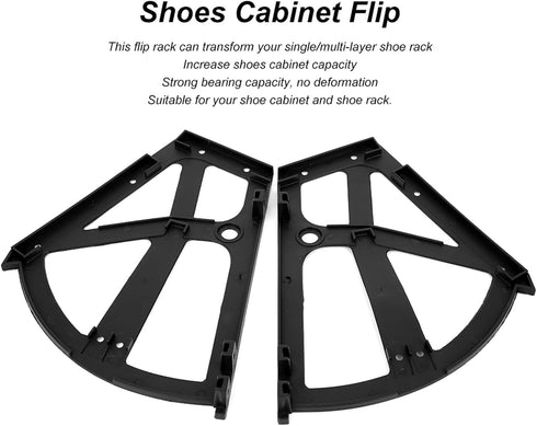 2 8Pcs Layers Shoes Drawer Cabinet, Shoe Cabinet Hinge Flip Rack Rawer Increase Capacity Hinge Flip Plate Frame Turning