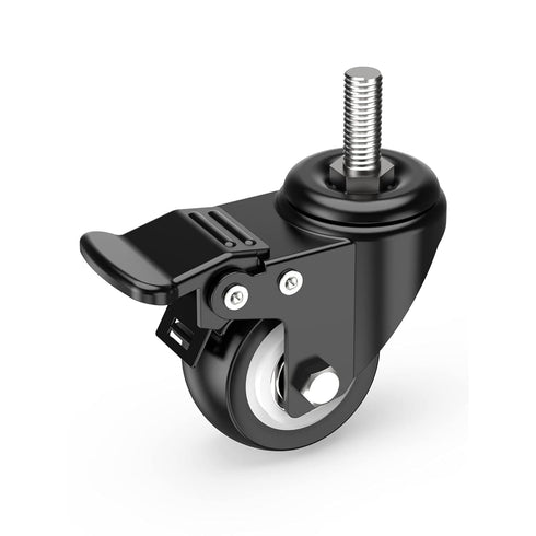 Caster Wheels 2 Inch Total Locking Stem Casters - 3/8" -16 x 1" Threaded Swivel Casters Set of 4 Heavy Duty