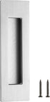 Ravinte 1 Pack Brushed Nickel Sliding Closet Door Handles, 7in Length Recessed Finger Pulls for Barn Door