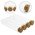 SUPERLELE 18pcs Glass Test Tube, 25×120mm Clear Flat Test Tubes with Cork Stoppers for Plants, Experiments