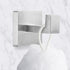 IBosins 4 Pack Towel Hooks Hand Towel Holder for Bathroom Wall Livingroom Bedroom Kitchen Closet Heavy Duty Stainless Steel Hook Hanger for Robe, Bath Towel, Coat (Square Brushed Silver)