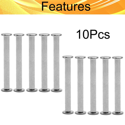 10 Sets Screw Post for 3/16"(5mm) Hole Dia, Binding Screws Female M5x45mm for Scrapbook Photo Albums