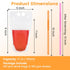 SWHOMIE 100 17oz PCS Drink Pouches with Straws Individually-Wrapped, Reusable Juice Pouches, Party Drink Containers
