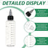 BENECREAT 10PCS 100ml Transparent Plastic Squeeze Bottles with Scale and Black Twist Cap for Liquids