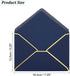 PATIKIL 100 Pack 5 x 7 Envelopes A7 Card Christmas Envelopes V Flap Envelopes with Gold Border for Office, Wedding Gift Cards, Invitations, Graduation (Blue)