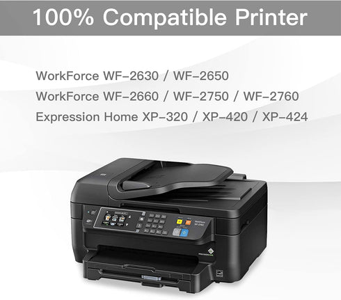 BeOne Remanufactured Ink Cartridges for Epson 220XL T220 T220XL, 5-Pack for Workforce WF-2630 WF-2650 WF-2660