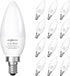 SHINESTAR 12-Pack Candelabra 40W Equivalent LED Light Bulbs, 2700K Warm White Ceiling
