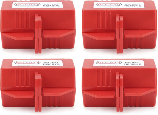 Lockout Plug Lock Tagout - Electrical Plug Lockout Tool for Air Conditioning and TV Power Rationing 110V 4PCS