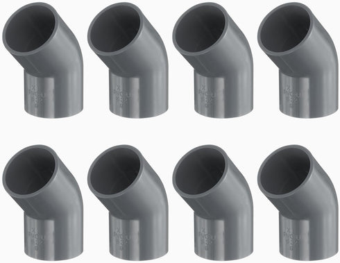 uxcell 8pcs 1" 45 Degree Elbow Pipe Fittings, Furniture Construction Grade 2-Way