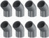 uxcell 8pcs 1" 45 Degree Elbow Pipe Fittings, Furniture Construction Grade 2-Way