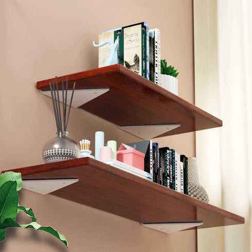 4 3 inches 4 2 inches White Floating Shelf Bracket x for Small Floating Wood Shelves, Pcs Small Triangle Shelf Brackets