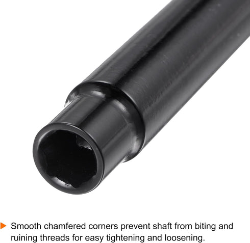 2pcs Extra Long Hollow Socket, 12mm x 200mm Deep Well Impact Nut Driver with Quick-Change Hex Shank