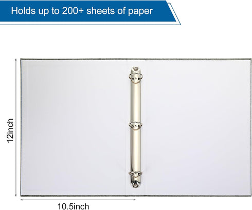 Chuangdi 4 Pcs 3 Ring Binder - Linen Cover, 1.25 inch Durable Round Rings for 8.5 x 11 Inch Paper, 4 Colors