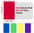 Small Notebooks, Spiral Notepads 3x5 - (Pack of 10), Pocket Memo Pads for Home, Office, College, School - 75 Sheets Each