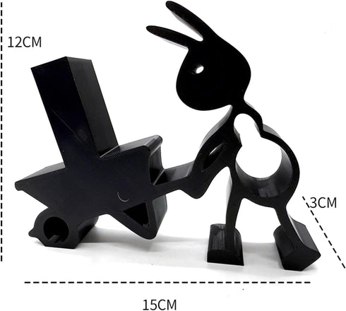 Set 3D Funny Toilet Paper Holder Free Standing Bathroom - Printed Black Ant Roll Holder, Paper Towel Rolls Dispenser