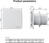 Cazooo 4 Inch 95 34 Bathroom Exhaust Fan with Plug, Window Wall Mount, m/h Airflow, dB Ultra Quiet, Plug-n-Play