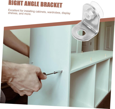 10-Piece Balacoo Stainless Steel Corner Brackets Secure Glass Shelf Supports Right Angle Braces for Furniture Cabinets