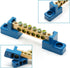 10Pcs Ground Bus Bar Terminal Block, Brass Electrical Grounding Bars Block