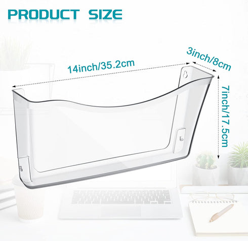 Colarr 6 Pcs Expandable Pocket Wall File Set, Wall Mountable Space Saving Organizer for Office