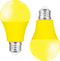 Winbafu Bug Lights for Outside, 75W-100W Yellow Light Bulbs Outdoor Equivalent 9W, LED