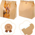 PercyEffie 120 Pack 14" 8.3" 3.5" 600 Large Krafts Paper Bread Bags with Clear Window x x for Homemade Sourdough paper