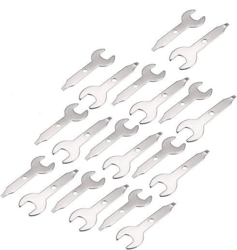 uxcell Electrical Grinder Wrench, 9.5mm Single Open End Spanner, 20pcs for Various Applications