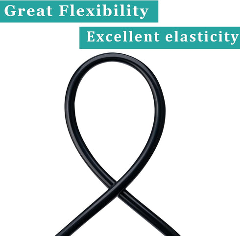 Silicone Tubing, 3/8” ID × 1/2” OD, 16FT Black Flexible Food Grade Hose for Home Brewing and Hydroponics
