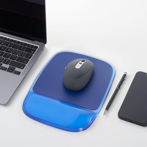 Staples Gel Mouse Pad/Wrist Rest Combo, Blue Crystal (18259)