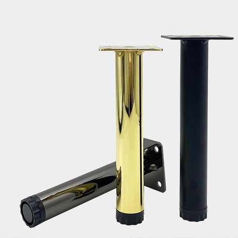 HJYCLFAZU Pack 4 14 cm) SpeeSy of Furniture feet, Adjustable Table Legs, Metal Cabinet Base feet for TV Cabinet, Bed