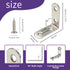 Yamlnke 15 Pack 90 Sets, (15) L Shelf Bracket, Degree Stainless Steel Corner Brace Angle Bracket for Wooden Shelves