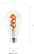 ST19 Bulb, 7W 2000K, 1 Pack (75809) Sylvania WiFi LED Smart RGBW Color and Amber Finish Filament Light Efficient